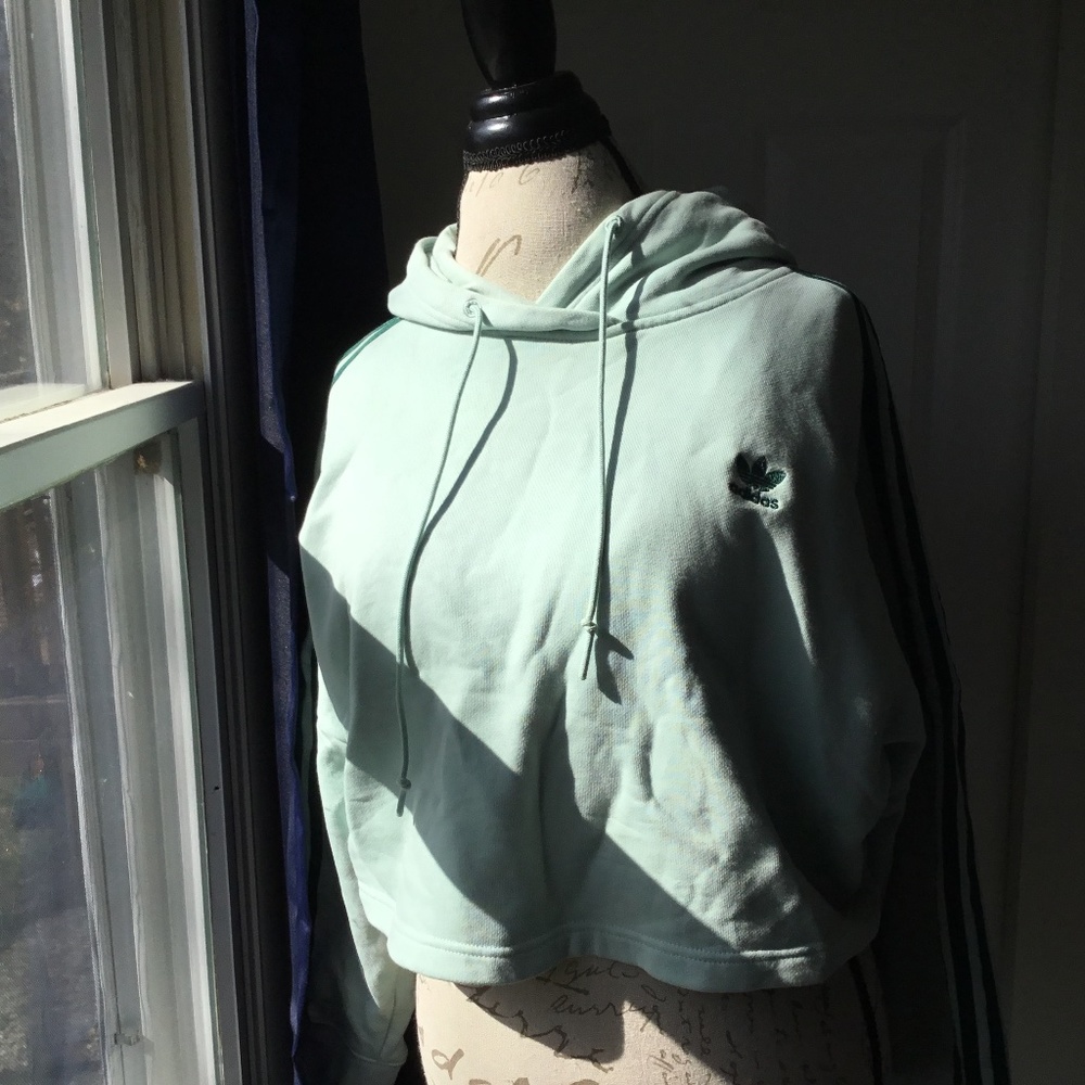 Teal Cropped Adidas Sweatshirt- EXCELLENT Condition! 💚